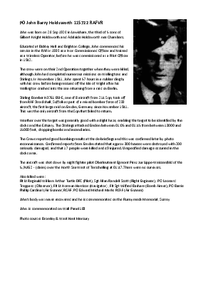 A preview of a PDF biography for Holdsworth, John Barry